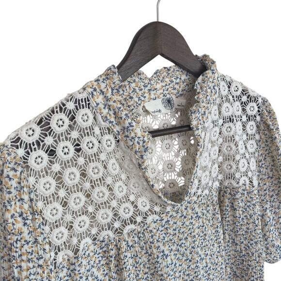 Everleigh Ivory and Yellow Floral Boho Blouse - Large - Picture 2 of 5